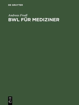 cover image of BWL für Mediziner